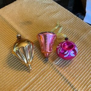 Set of 3 polish glass ornaments